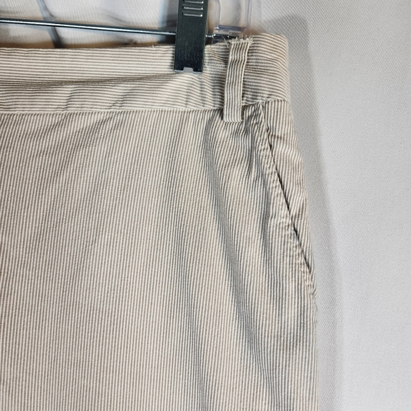 Van Heusen Tan & White Pinstripe Pants Size 4 - Picture 2 of 9